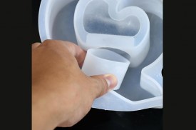 Molde silicona porta vela arco corazon